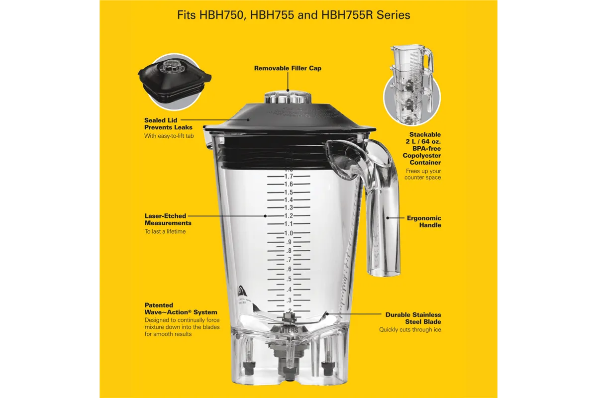 Dzbanek z copoliestru do blendera HBH755R-CE Eclipse® 2l, Hamilton Beach Commercial Hamilton Beach Commercial 6126-755R
