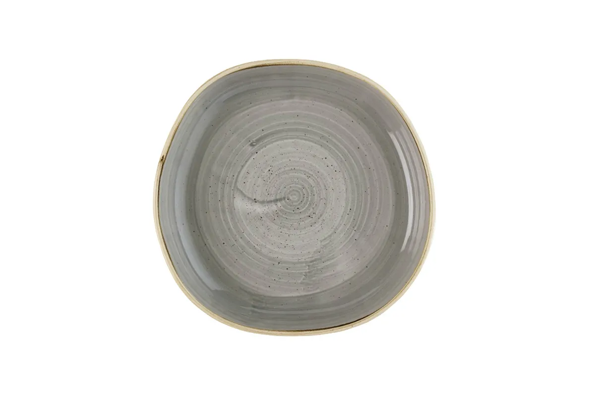 Talerz organiczny z wysokim rantem Stonecast Peppercorn Grey, 230mm Churchill SPGSWOB21