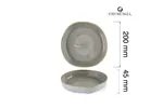 Talerz organiczny z wysokim rantem Stonecast Peppercorn Grey, 200mm Churchill SPGSWOB11