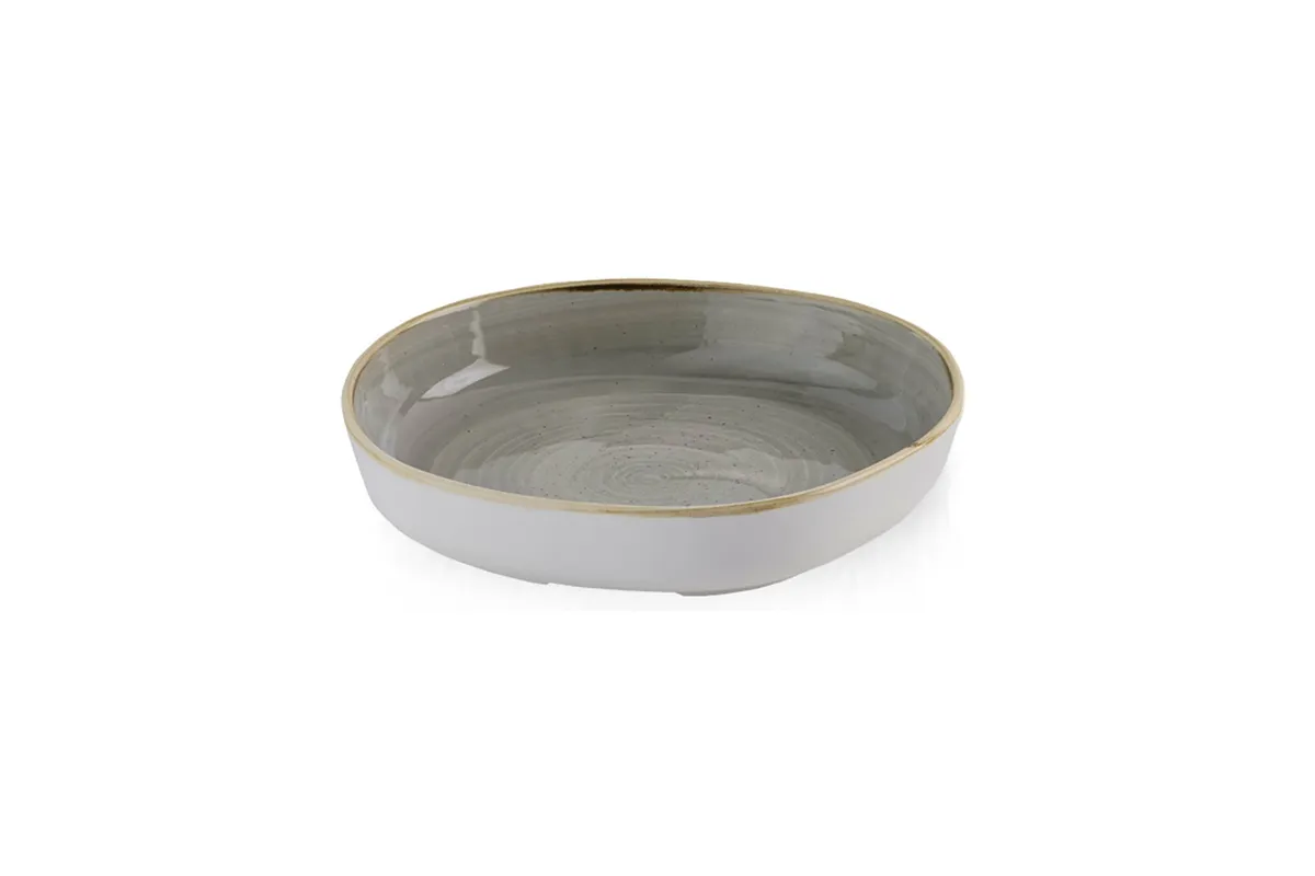 Talerz organiczny z wysokim rantem Stonecast Peppercorn Grey, 200mm Churchill SPGSWOB11