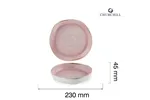 Talerz organiczny z wysokim rantem Stonecast Petal Pink, 230mm Churchill SPPSWOB21