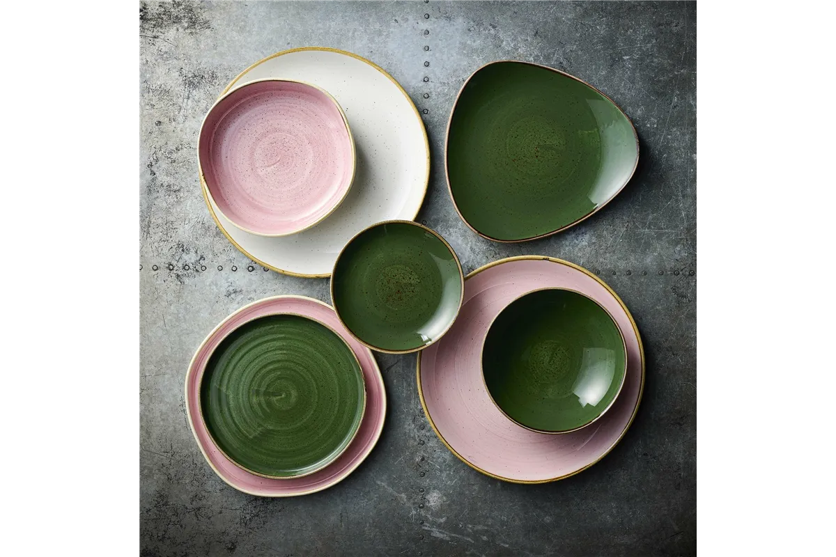 Talerz organiczny z wysokim rantem Stonecast Petal Pink, 230mm Churchill SPPSWOB21