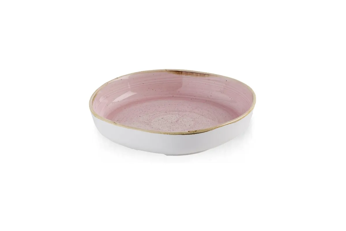 Talerz organiczny z wysokim rantem Stonecast Petal Pink, 200mm Churchill SPPSWOB11