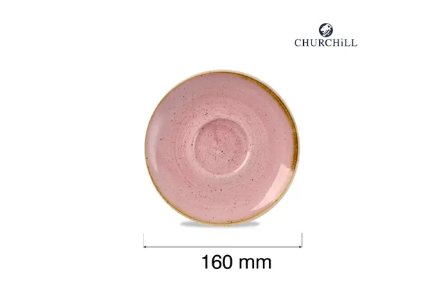 Spodek do filiżanki do kawy i herbaty Stonecast Petal Pink, 160mm Churchill SPPSCSS1 Spodek do filiżanki do kawy i herbaty Stonecast Petal Pink, 160mm Churchill SPPSCSS1