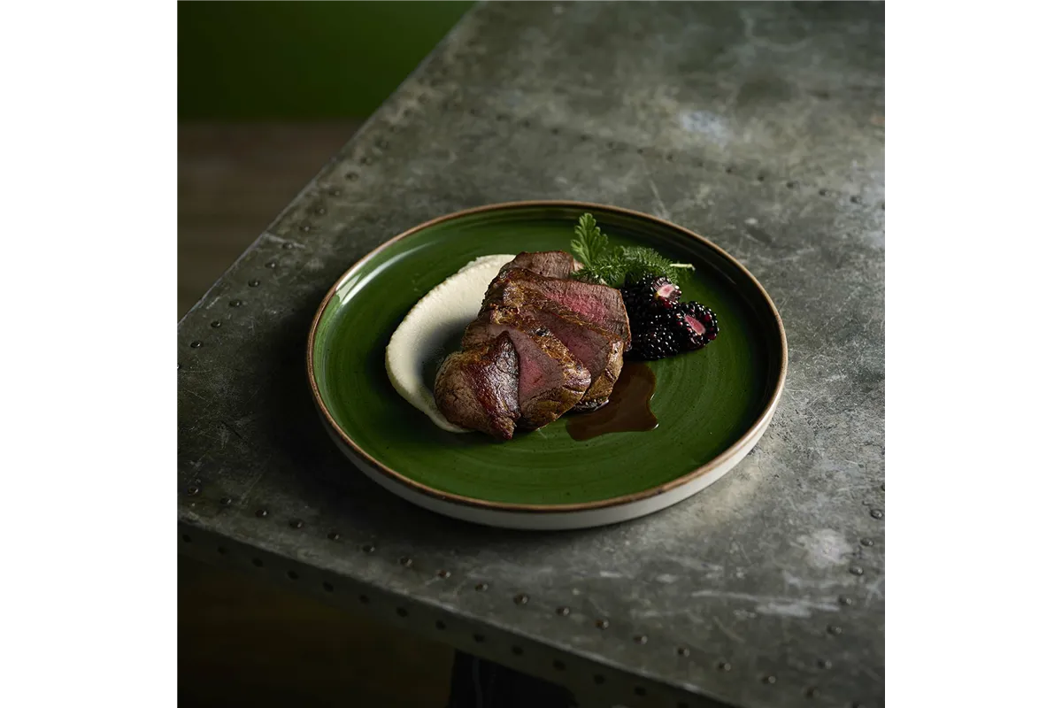 Talerz płytki z rantem Stonecast Sorrel Green, 210mm Churchill SSRSWP211