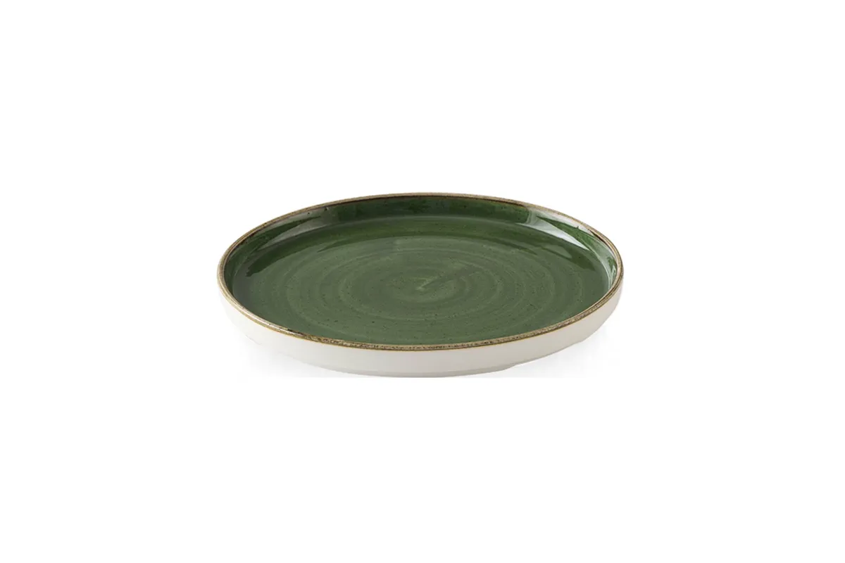 Talerz płytki z rantem Stonecast Sorrel Green, 210mm Churchill SSRSWP211