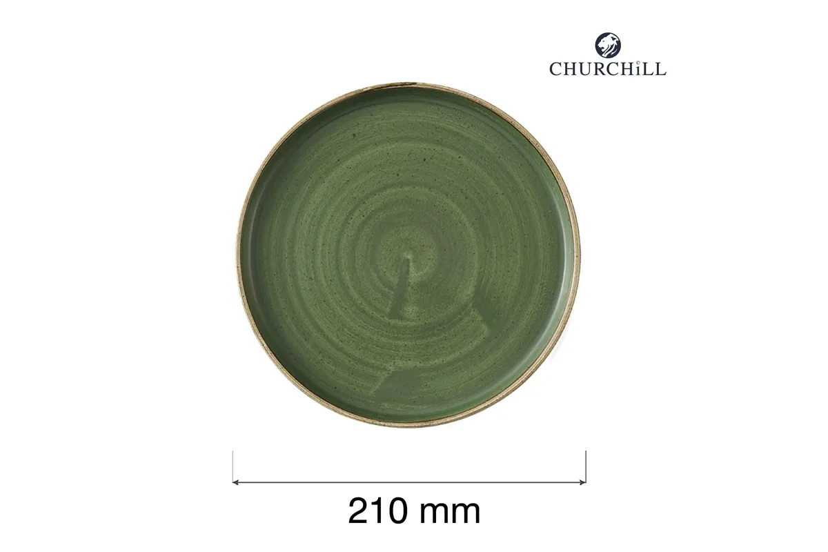 Talerz płytki z rantem Stonecast Sorrel Green, 210mm Churchill SSRSWP211