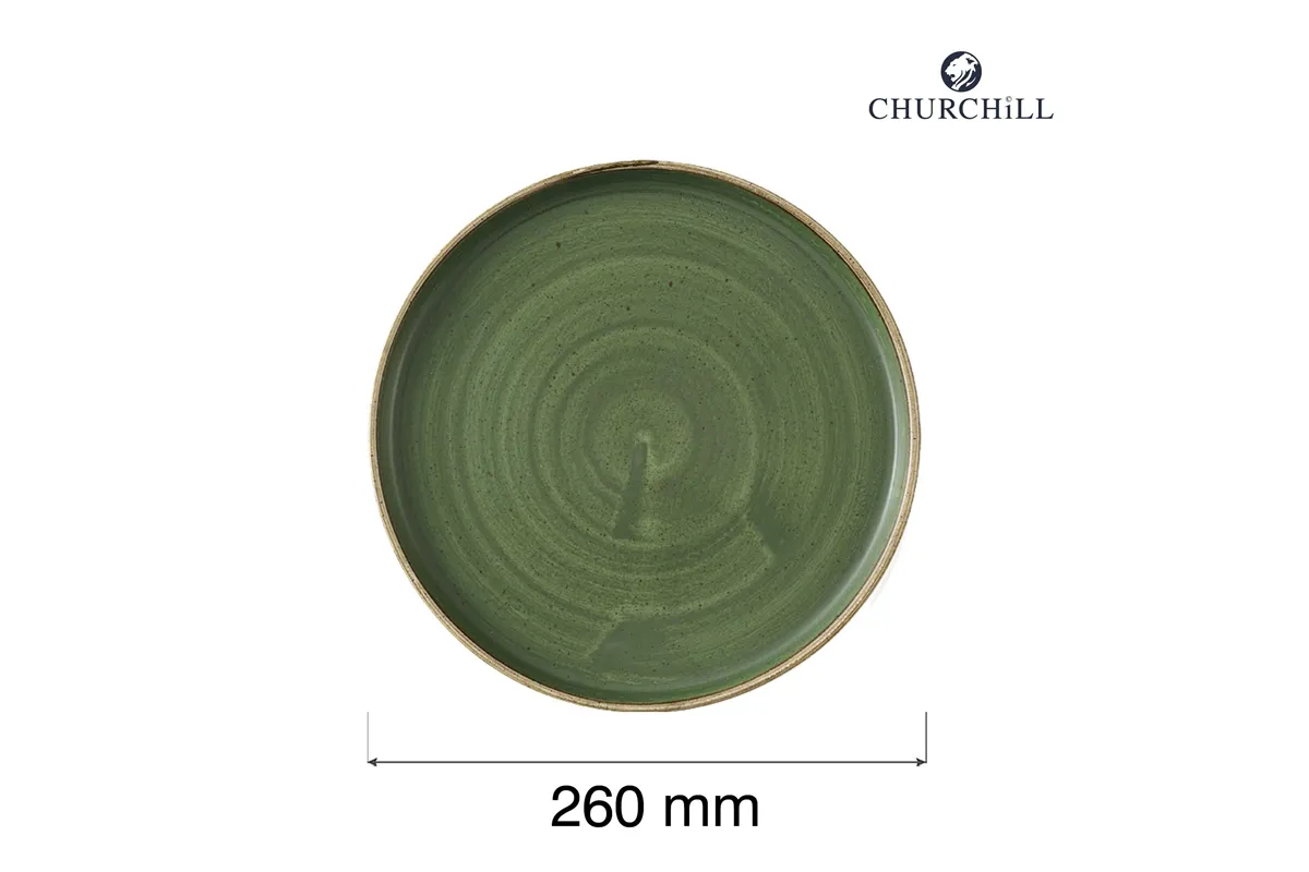 Talerz płytki z rantem Stonecast Sorrel Green, 260mm Churchill SSRSWP261