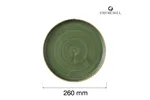 Talerz płytki z rantem Stonecast Sorrel Green, 260mm Churchill SSRSWP261