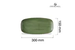 Talerz prostokątny Stonecast Sorrel Green, 300x150mm Churchill SSRSXO111