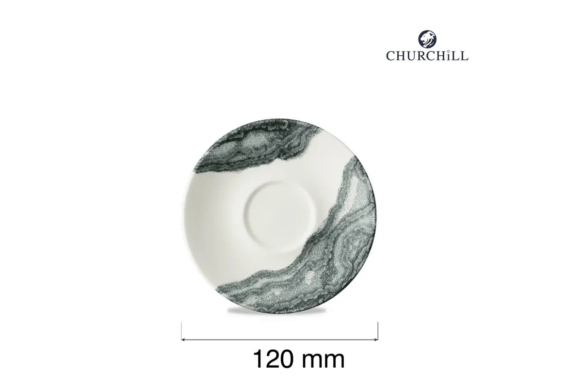 Spodek do filiżanki do espresso Tide Black, 120mm Churchill TDBKESS1