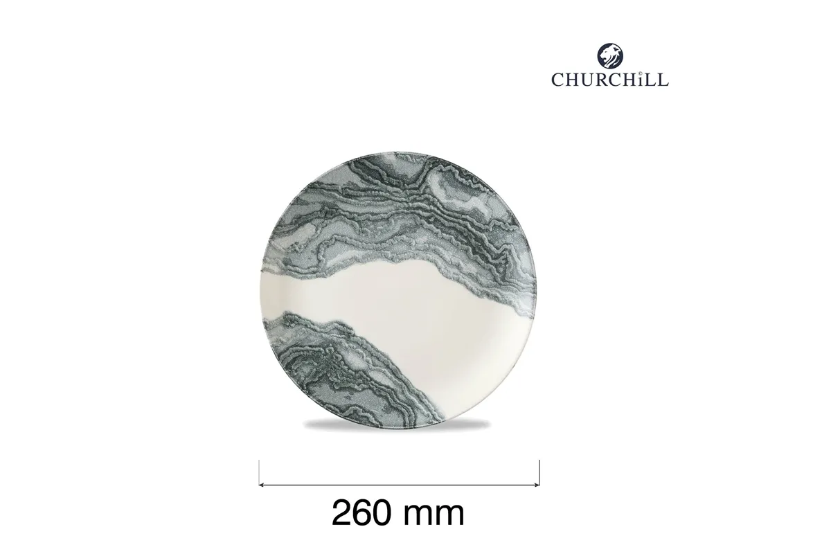 Talerz płytki Tide Black, 260mm Churchill TDBKEV101