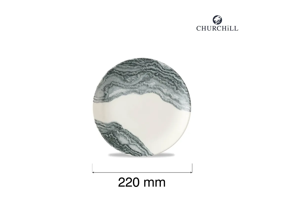 Talerz płytki Tide Black, 220mm Churchill TDBKEVP81