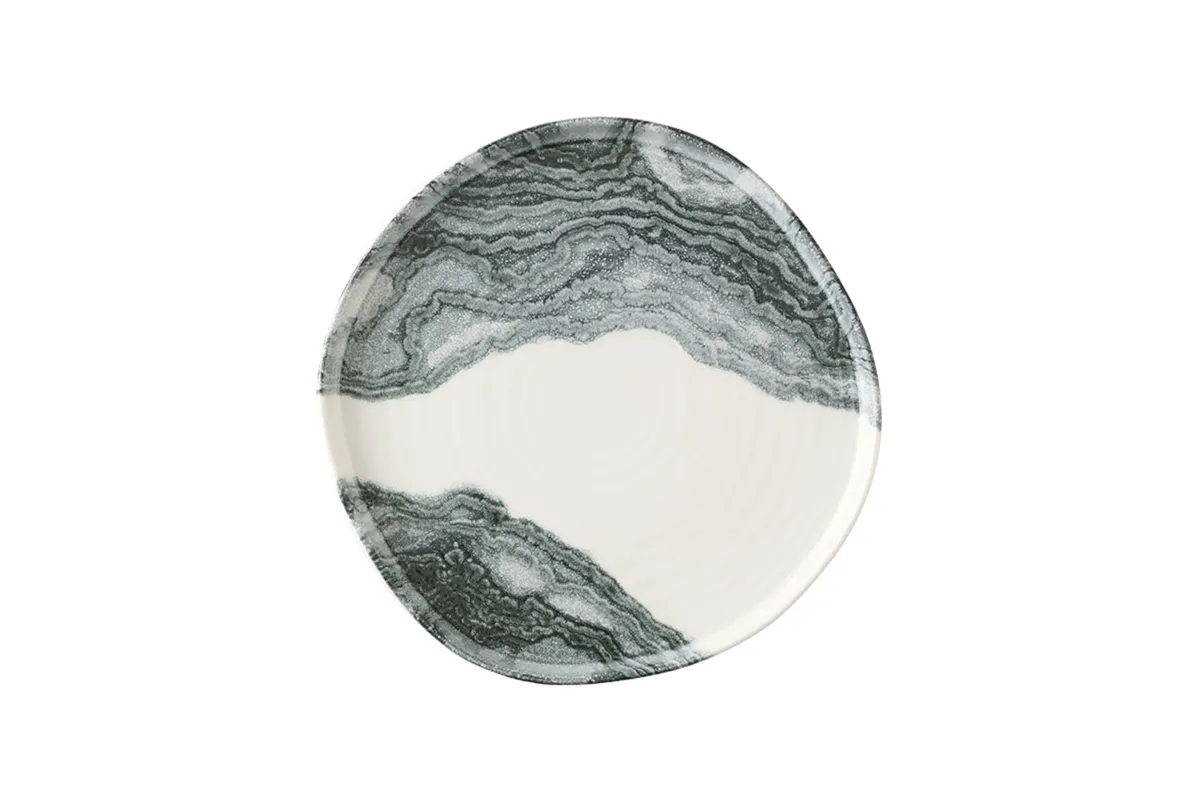 Talerz organiczny z rantem Tide Black, 210mm Churchill TDBKOW211