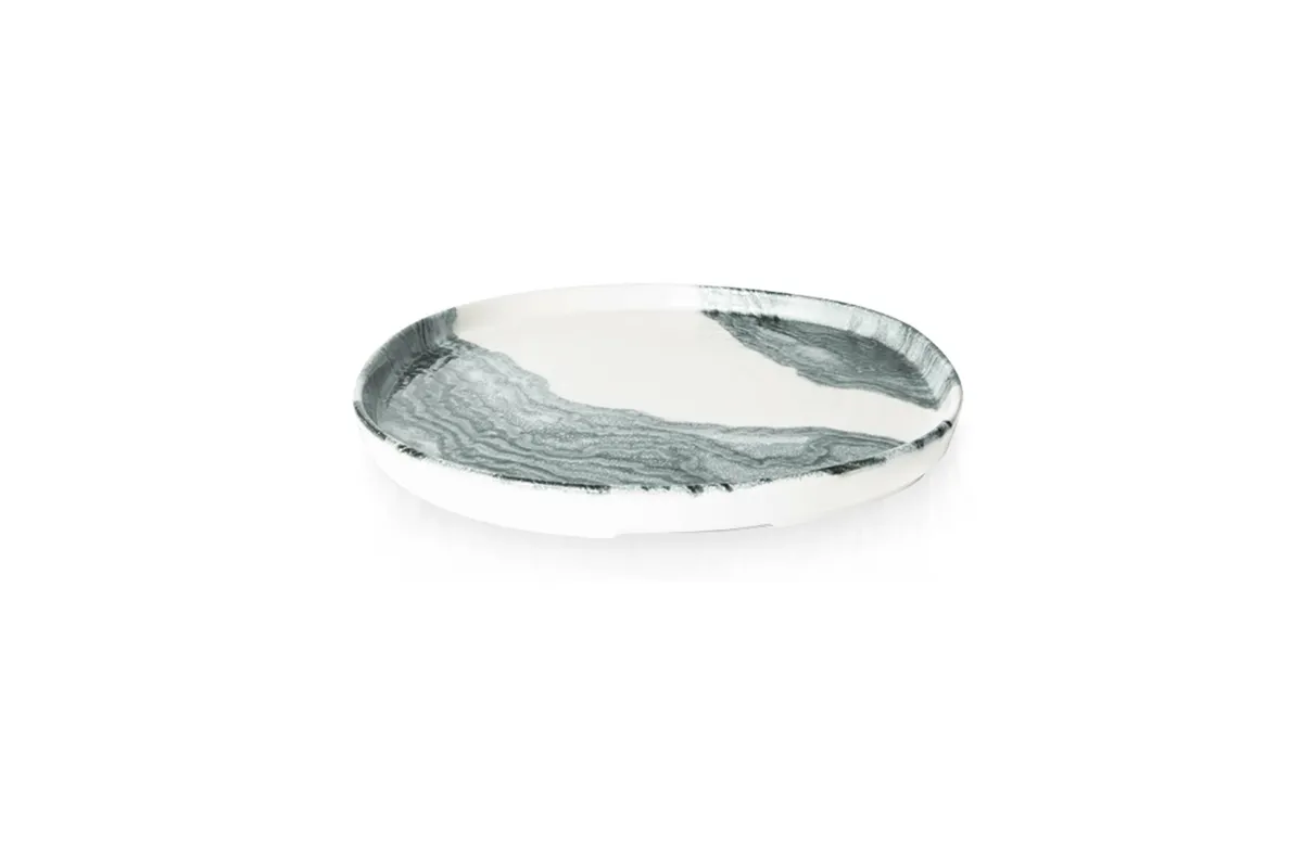 Talerz organiczny z rantem Tide Black, 210mm Churchill TDBKOW211