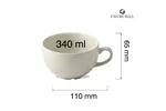 Filiżanka do cappuccino Delta Grey, 340ml Churchill DELGCB281