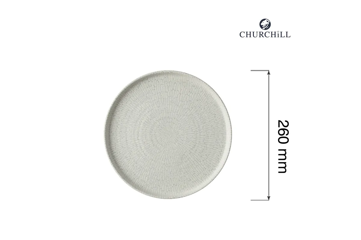 Talerz płytki z rantem Delta Grey, 260mm Churchill DELGWP261