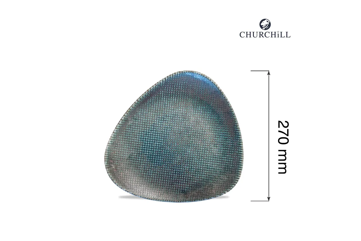 Talerz trójkątny Astro Metallic Blue, 270mm Churchill ATBLTR101