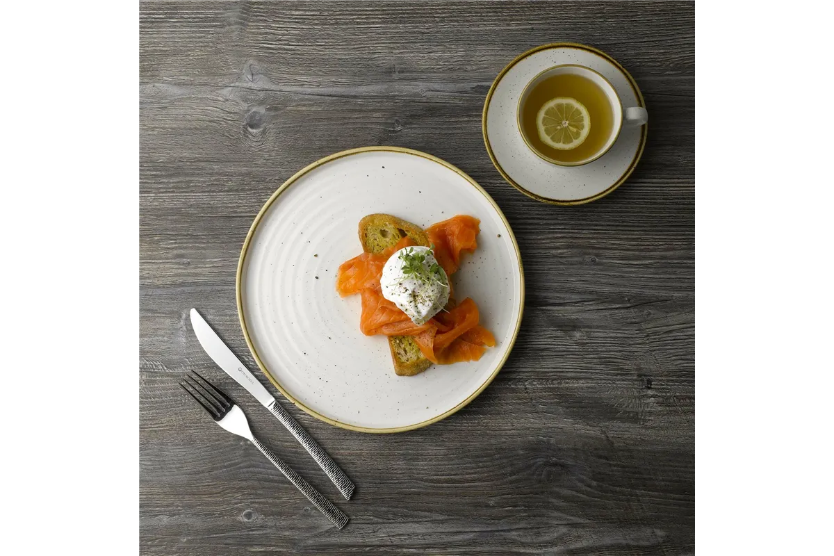 Talerz organiczny z wysokim rantem Stonecast Barley White, 200mm Churchill SWHSWOB11