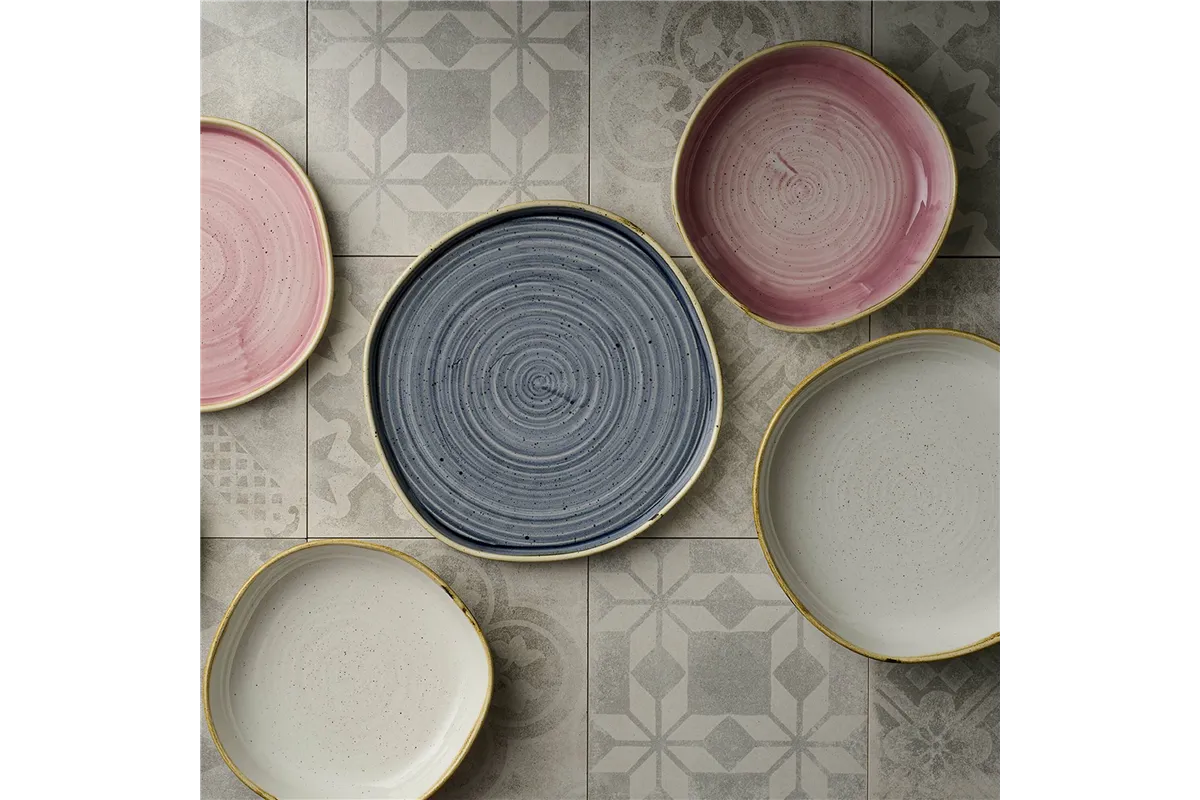 Talerz organiczny z wysokim rantem Stonecast Barley White, 200mm Churchill SWHSWOB11