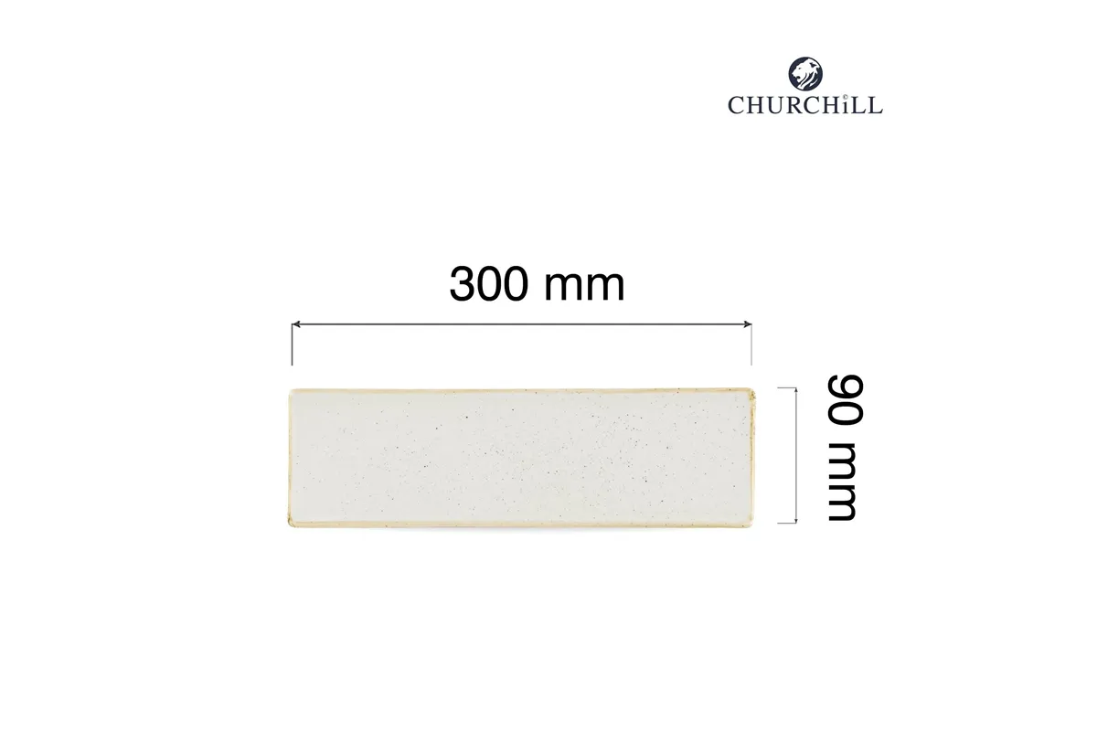 Taca porcelanowa Stonecast Barley White, 300x90mm Churchill SWHSOF301