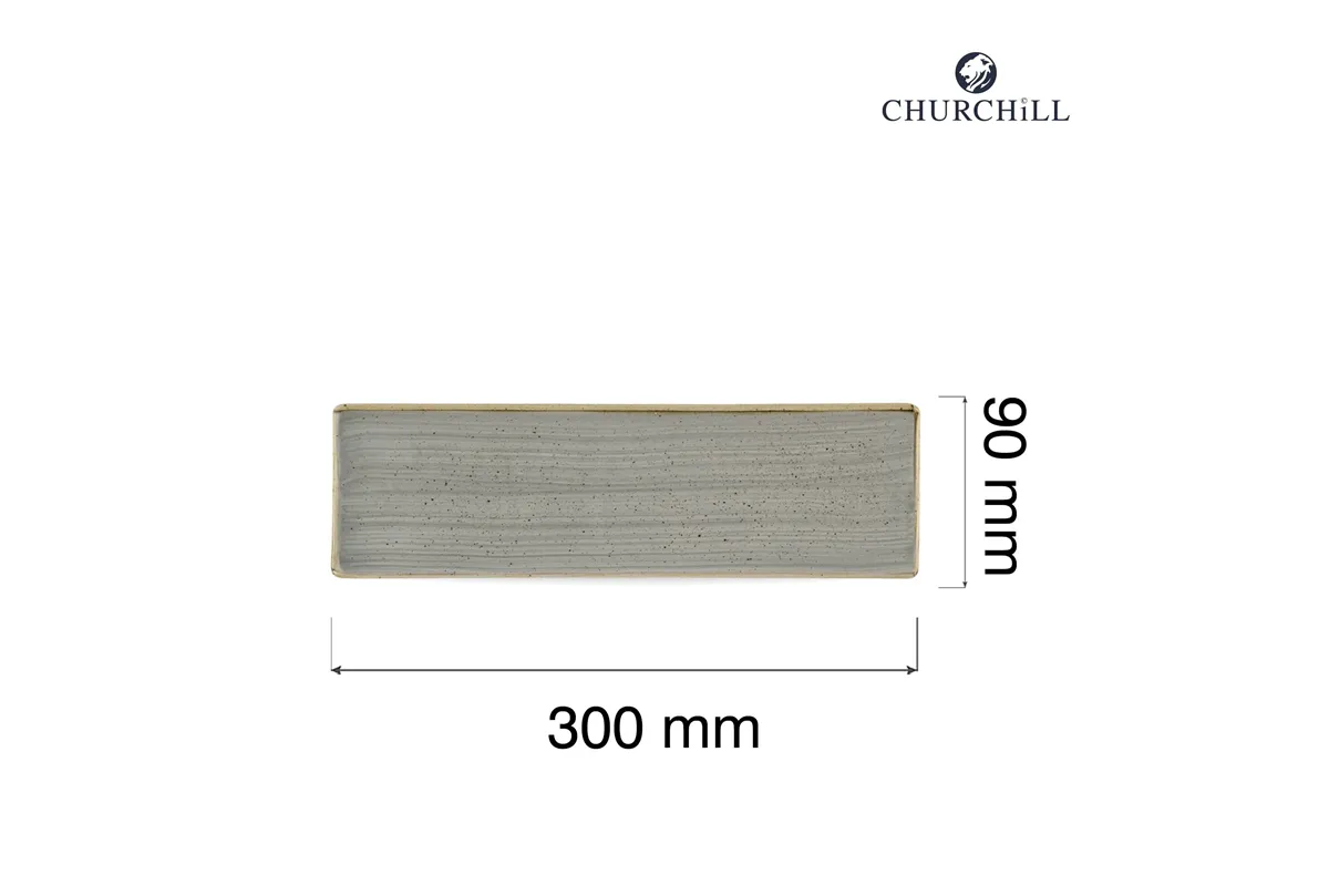Taca porcelanowa Stonecast Peppercorn Grey, 300x90mm Churchill SPGSOF301