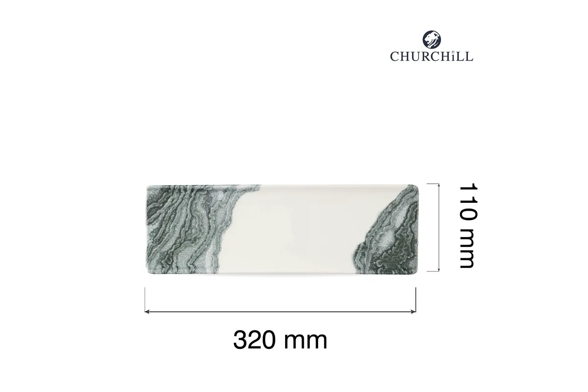 Taca porcelanowa Tide Black, 320x110mm Churchill TDBKOF331