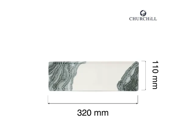 Taca porcelanowa Tide Black, 320x110mm Churchill TDBKOF331 Taca porcelanowa Tide Black, 320x110mm Churchill TDBKOF331