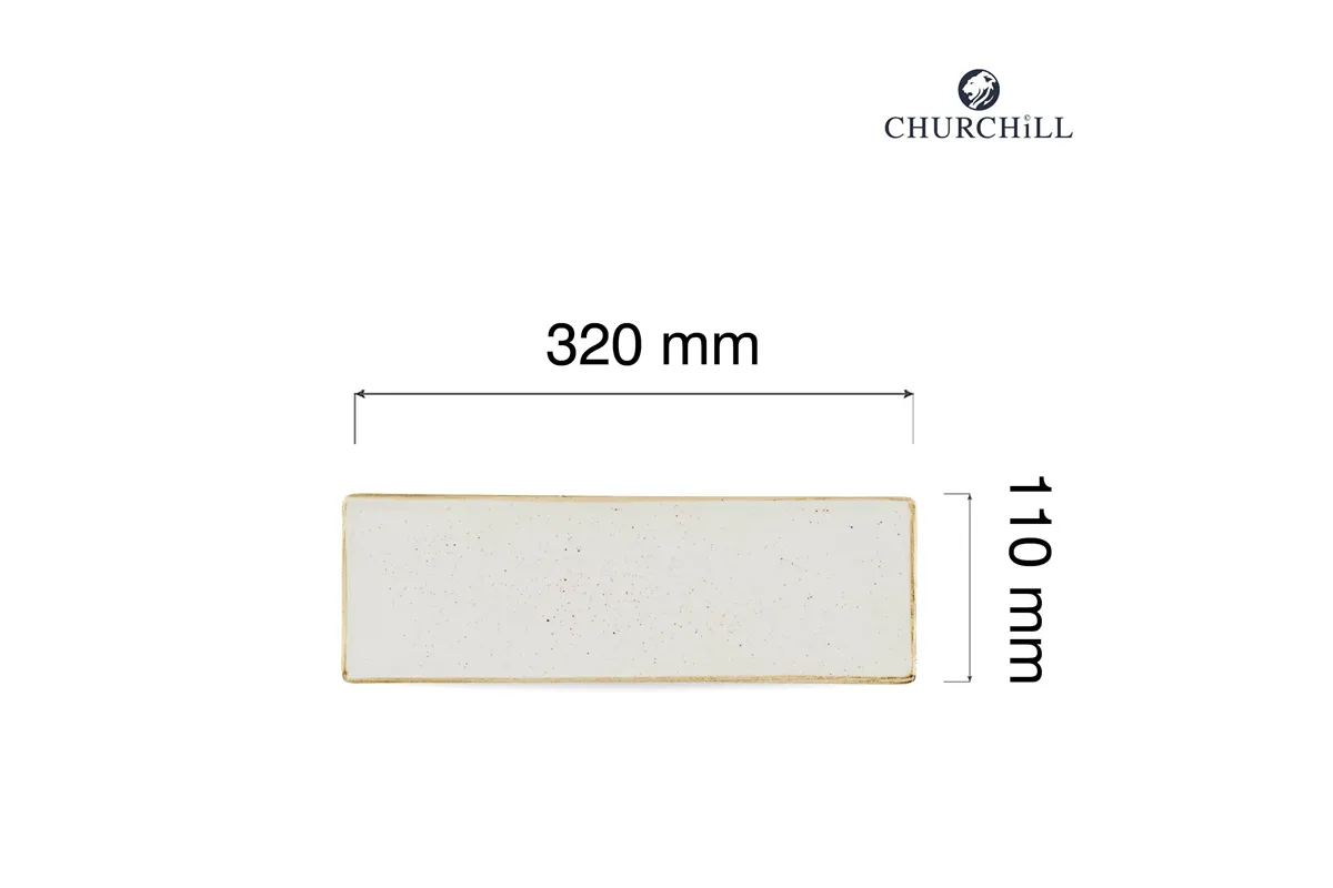 Taca porcelanowa Stonecast Barley White, 320x110mm Churchill SWHSOF331