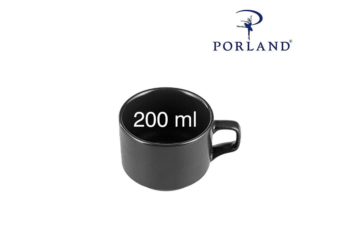 Filiżanka sztaplowana do kawy i herbaty Coal, 200ml Porland 04ALM007427