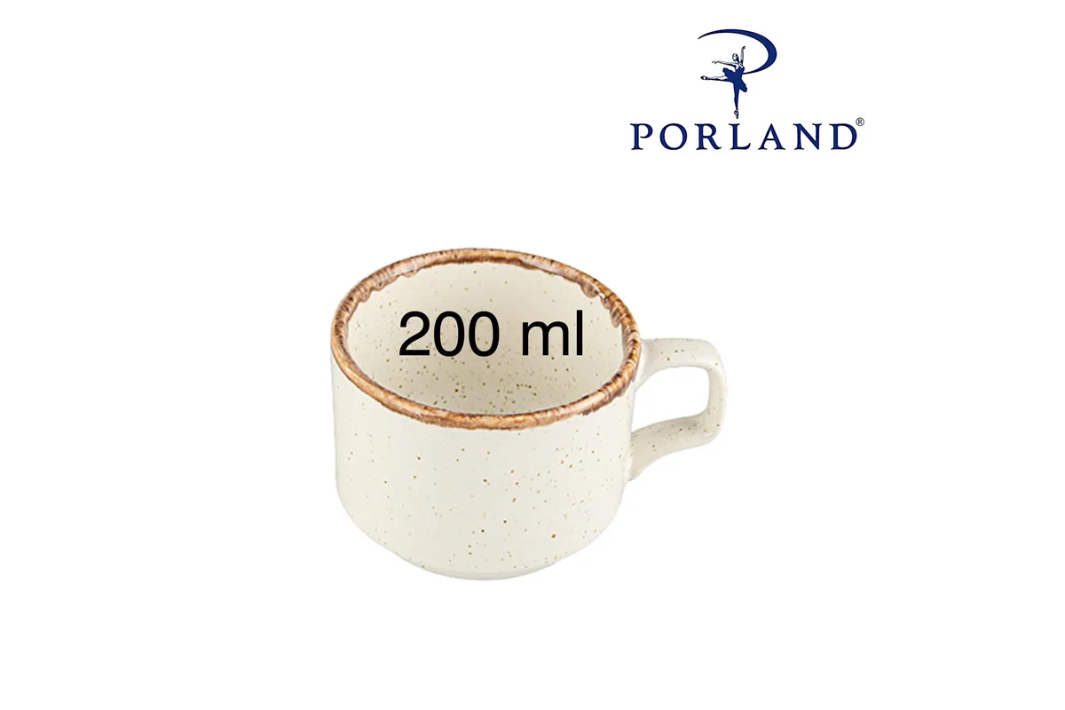 Filiżanka sztaplowana do kawy i herbaty Sand, 200ml Porland 04ALM007429