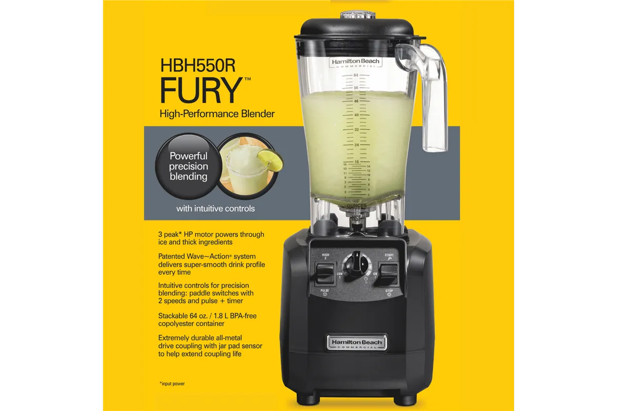Blender barmański HBH550R-CE Fury® 1.8l 880W, Hamilton Beach Commercial Hamilton Beach Commercial HBH550R-CE