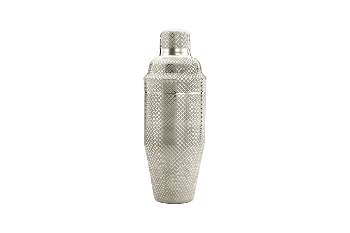 Shaker barmański 3-częściowy w stylu japońskim Diamond Lettice, stal nierdzewna, BarFly, 700ml BarFly M37205