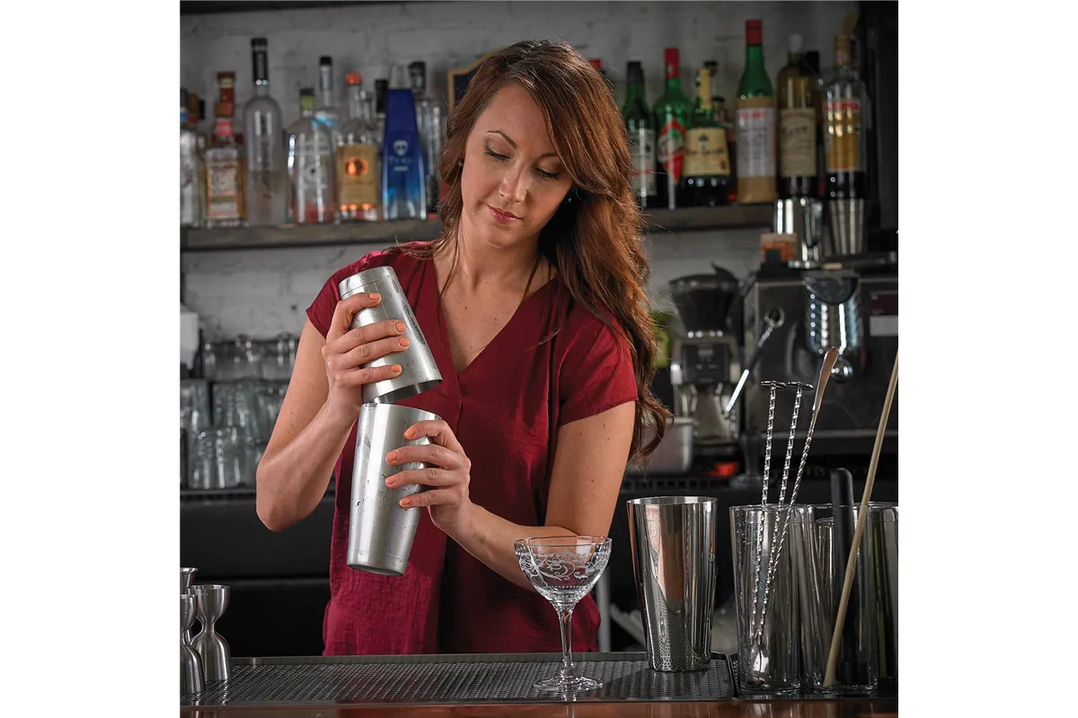 Shaker barmański 3-częściowy w stylu japońskim Diamond Lettice, stal nierdzewna, BarFly, 700ml BarFly M37205