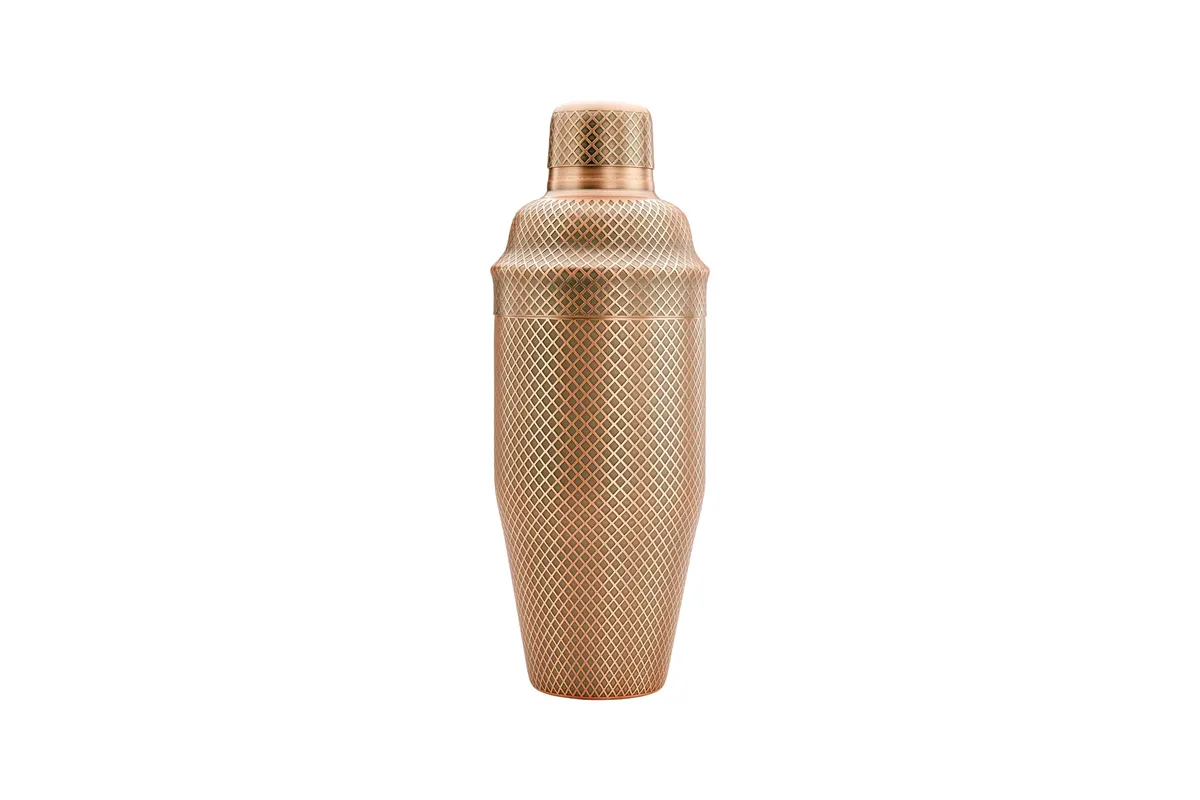 Shaker barmański 3-częściowy w stylu japońskim Diamond Lettice, antyczna miedź, BarFly, 700ml BarFly M37205ACP