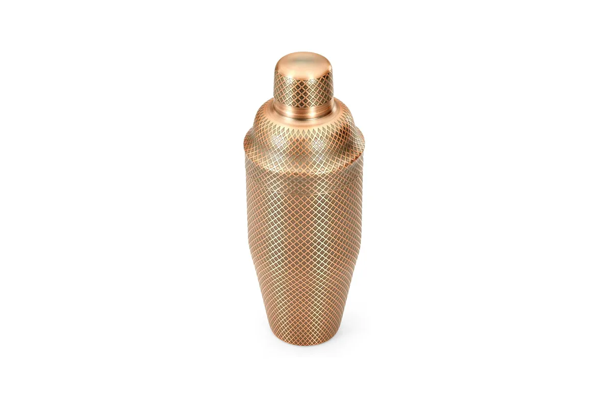 Shaker barmański 3-częściowy w stylu japońskim Diamond Lettice, antyczna miedź, BarFly, 700ml BarFly M37205ACP