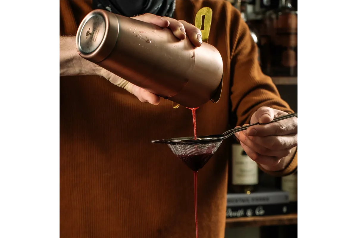 Shaker barmański 3-częściowy w stylu japońskim Diamond Lettice, antyczna miedź, BarFly, 700ml BarFly M37205ACP