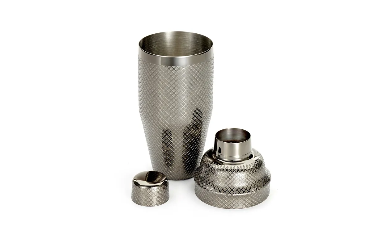 Shaker barmański 3-częściowy w stylu japońskim Diamond Lettice, czarny, BarFly, 700ml BarFly M37205BK
