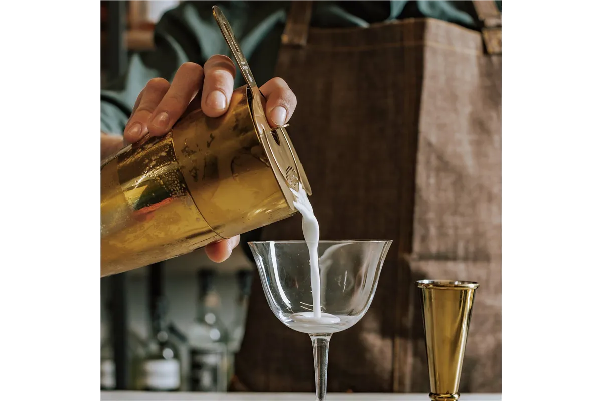 Shaker barmański 3-częściowy w stylu japońskim Diamond Lettice, złoty, BarFly 700ml BarFly M37205GD