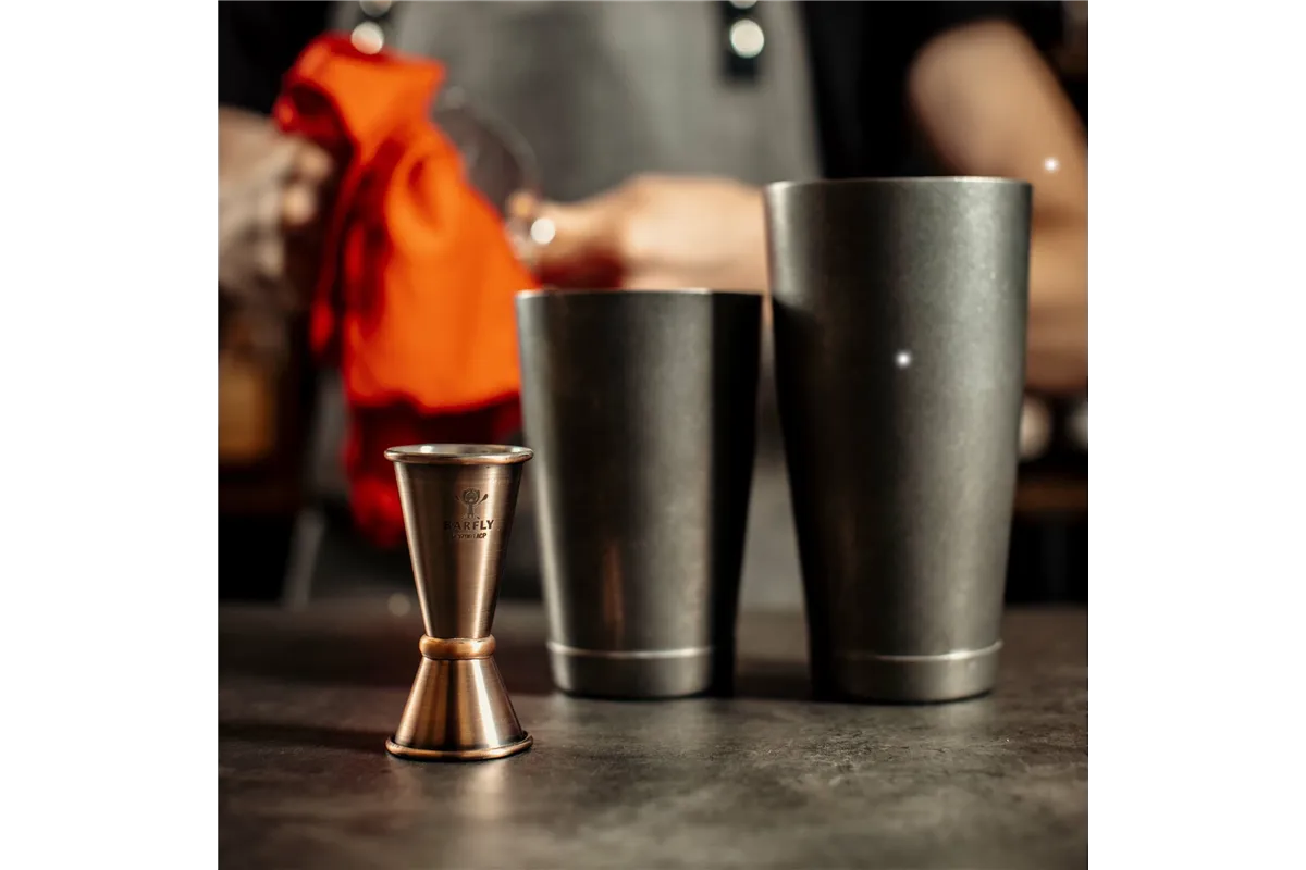 Miarka barmańska w stylu japońskim Diamond Lettice, antyczna miedź, BarFly, 30/60ml BarFly M37202ACP