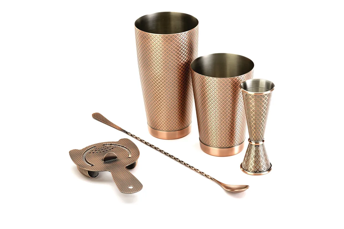 Miarka barmańska w stylu japońskim Diamond Lettice, miedź, BarFly, 30/60ml BarFly M37202CP