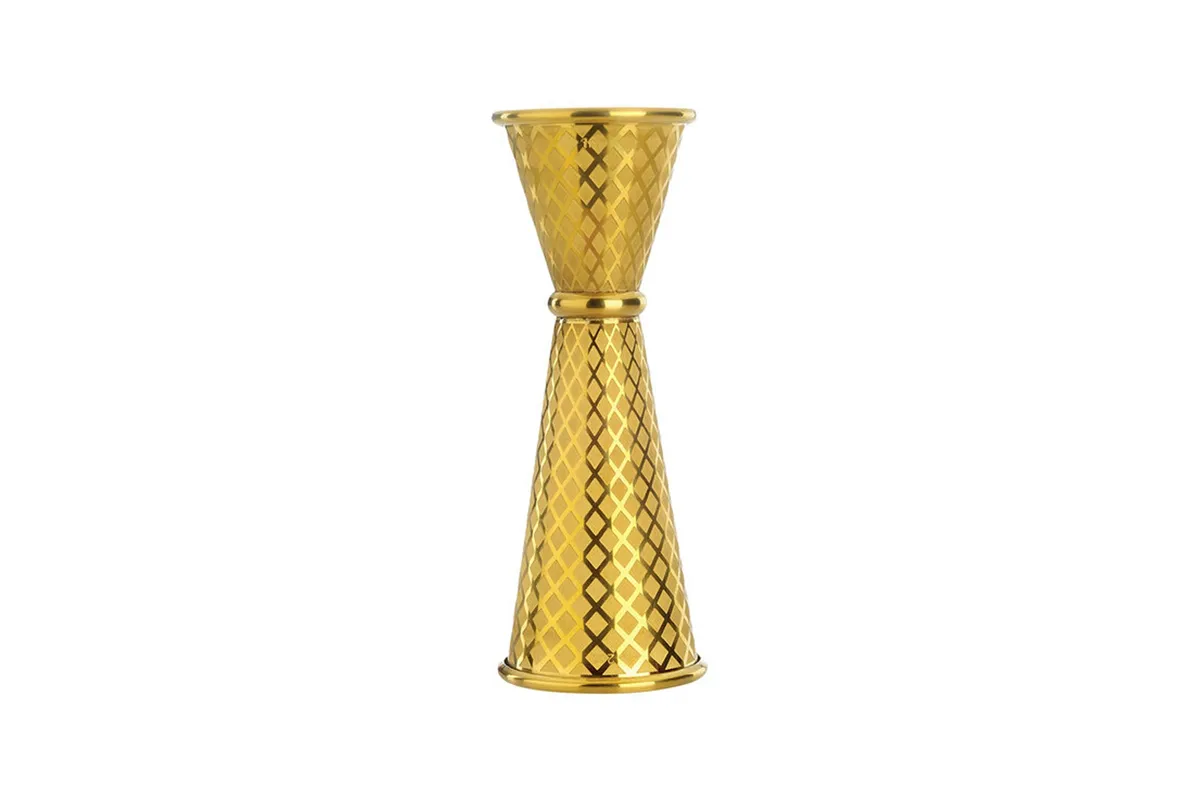 Miarka barmańska w stylu japońskim Diamond Lettice, złota, BarFly, 30/60ml BarFly M37202GD