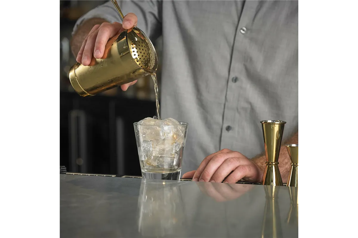 Miarka barmańska w stylu japońskim Diamond Lettice, złota, BarFly, 30/60ml BarFly M37202GD