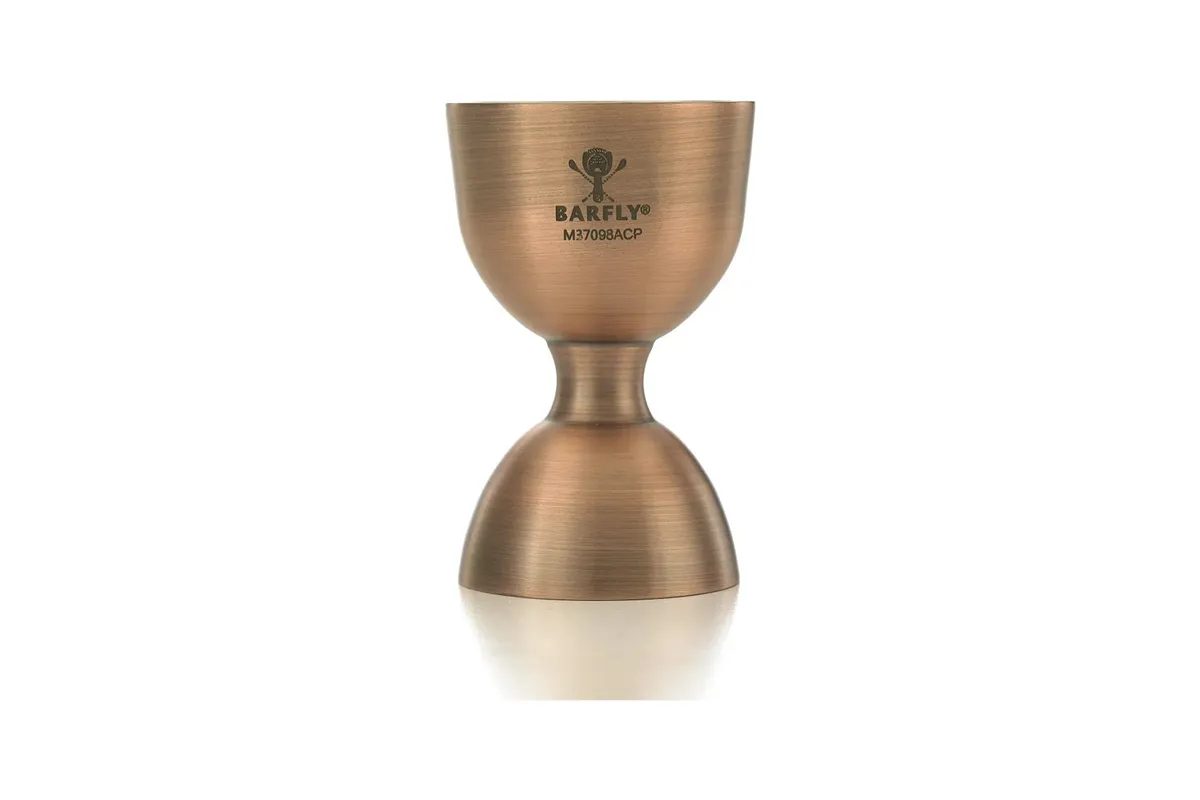 Miarka barmańska Bell z prostą krawędzią, antyczna miedź, BarFly, 25/50ml BarFly M37098ACP