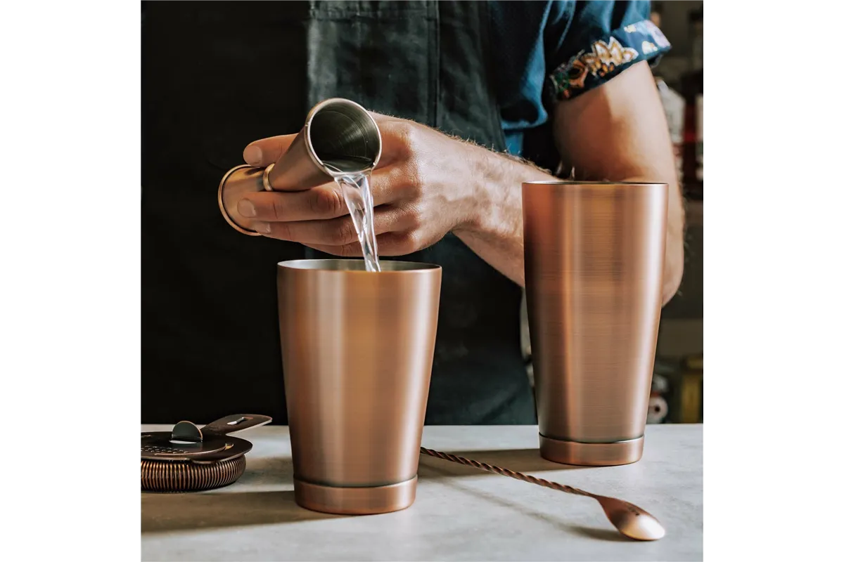 Miarka barmańska Bell z prostą krawędzią, antyczna miedź, BarFly, 25/50ml BarFly M37098ACP