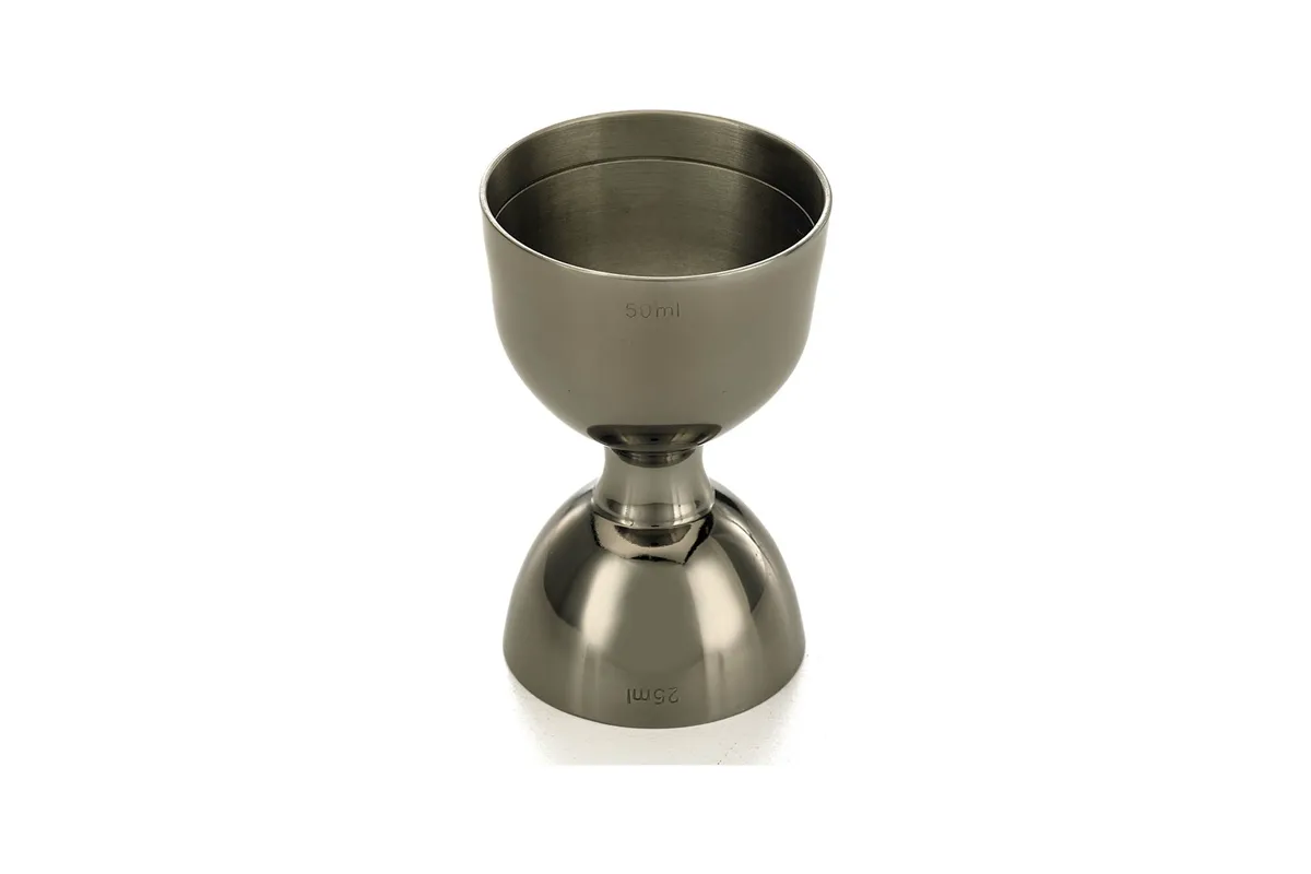 Miarka barmańska Bell z prostą krawędzią, czarna, BarFly, 25/50ml BarFly M37098BK