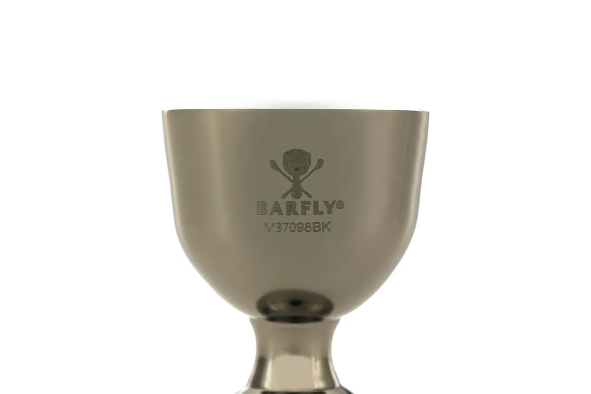 Miarka barmańska Bell z prostą krawędzią, czarna, BarFly, 25/50ml BarFly M37098BK