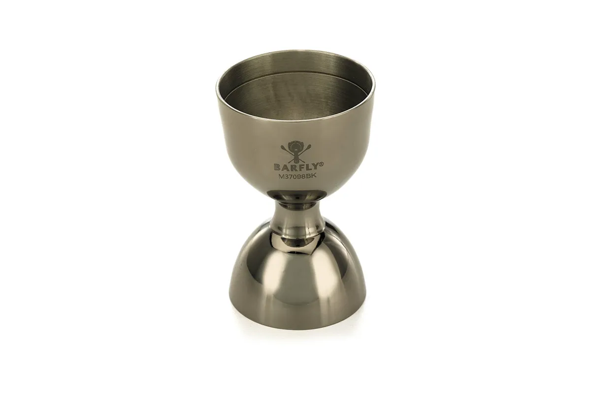 Miarka barmańska Bell z prostą krawędzią, czarna, BarFly, 25/50ml BarFly M37098BK