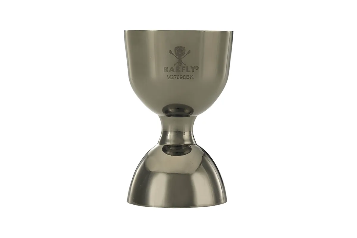 Miarka barmańska Bell z prostą krawędzią, czarna, BarFly, 25/50ml BarFly M37098BK