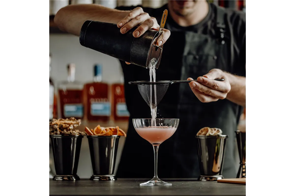 Miarka barmańska Bell z prostą krawędzią, czarna, BarFly, 25/50ml BarFly M37098BK